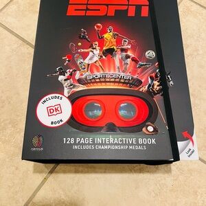 Red VR Headset with Interactive Book